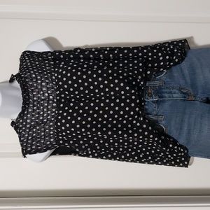 Kim & Cami Polka Dot Sleeveless Top
